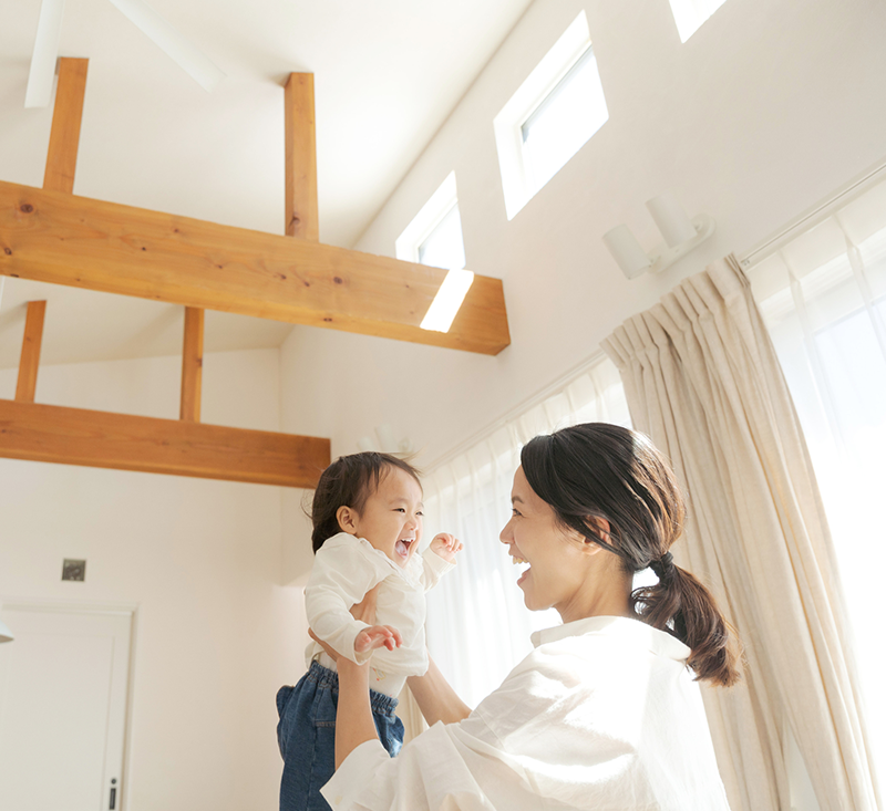 子どもと笑顔で過ごす家